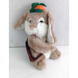 Trading Easter Bunny Plush Rabbit Carrot Hat 11"